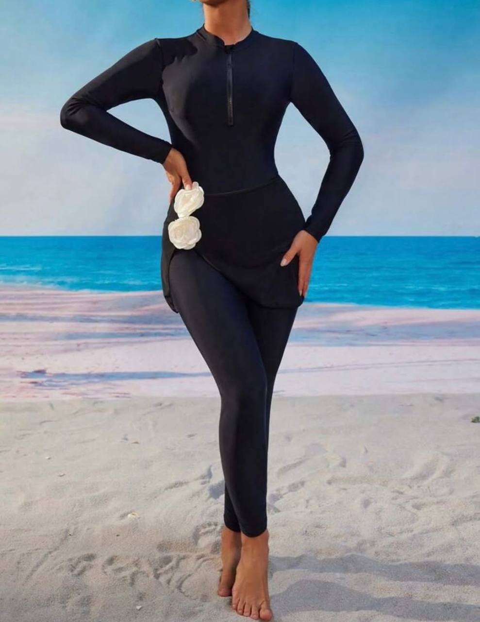 Burkini noir 4 pièces