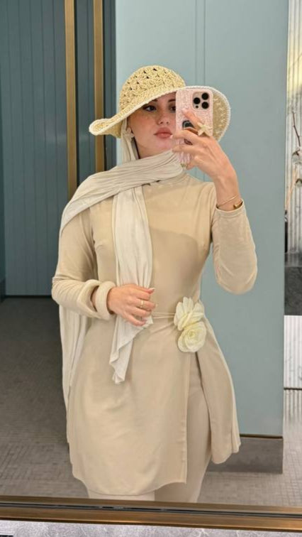 Burkini beige 4 pièces