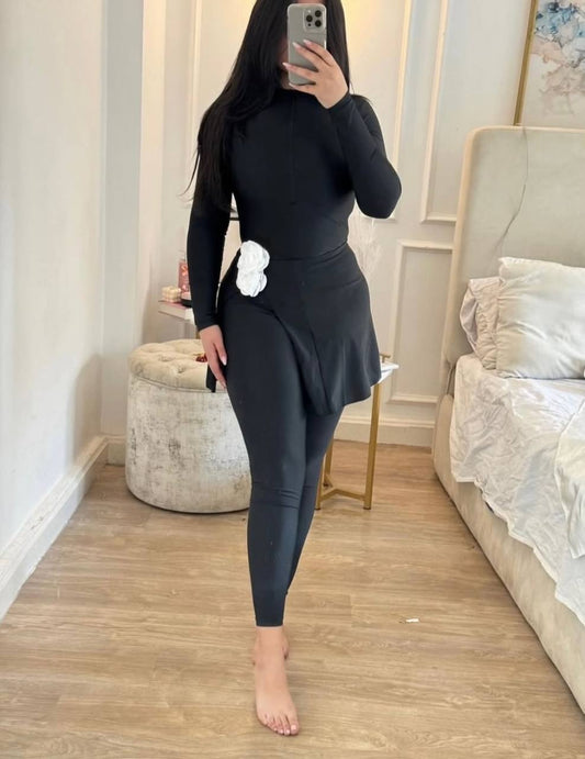 Burkini noir 4 pièces